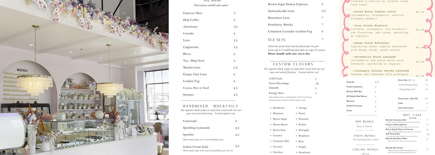 Round House Bakery Menu