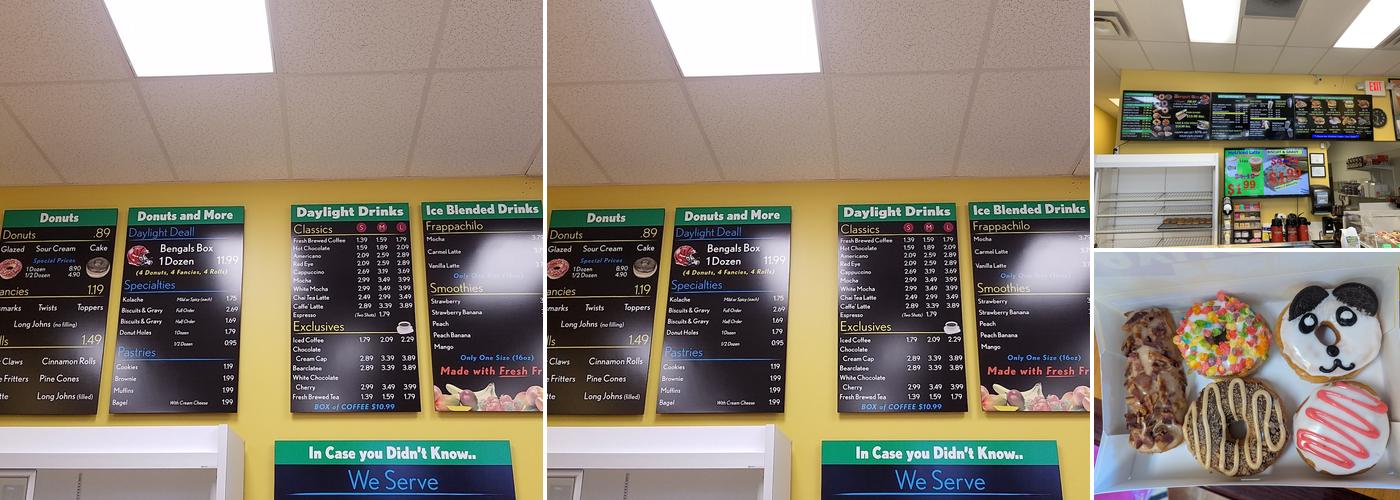 Daylight Donuts- Mason Menu