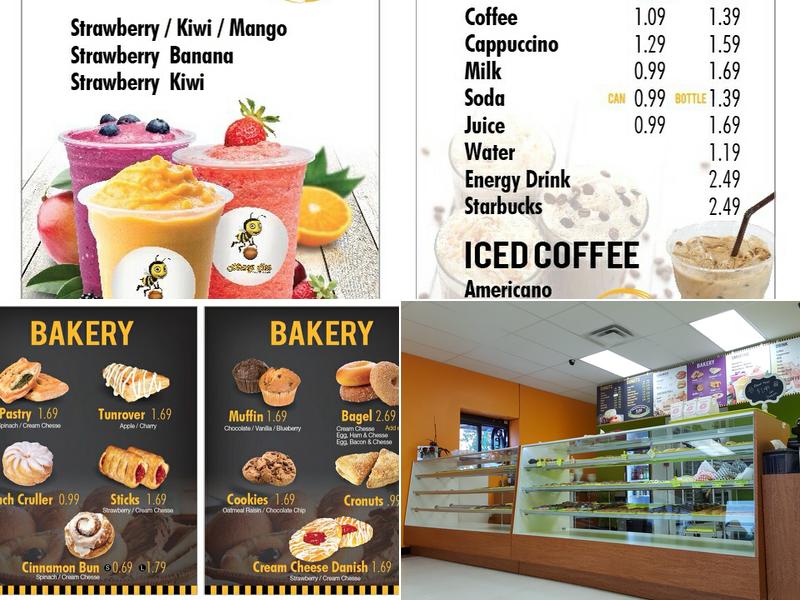 Honey Bee Bakery Menu