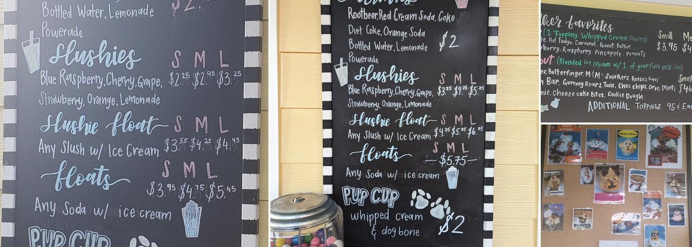 Walker Bros. Ice Cream Menu