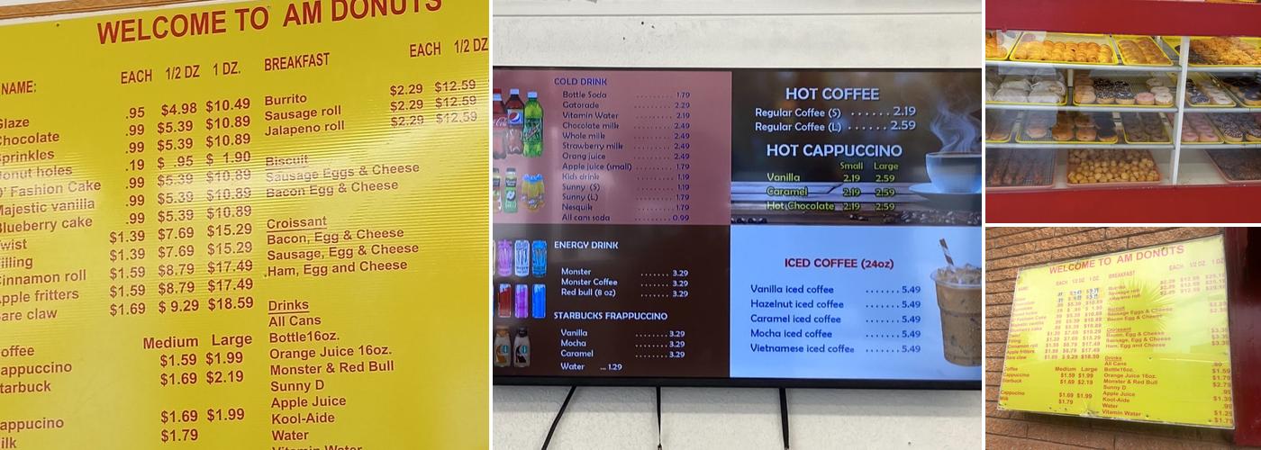 Am Donut Menu