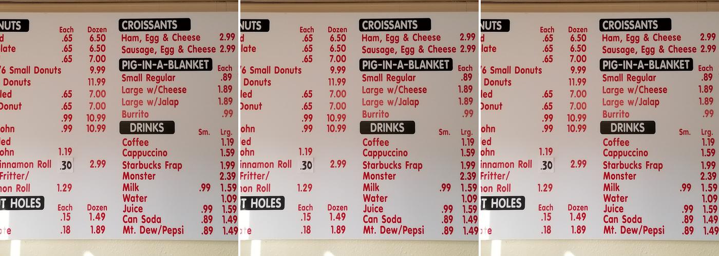 Delight Donuts Menu
