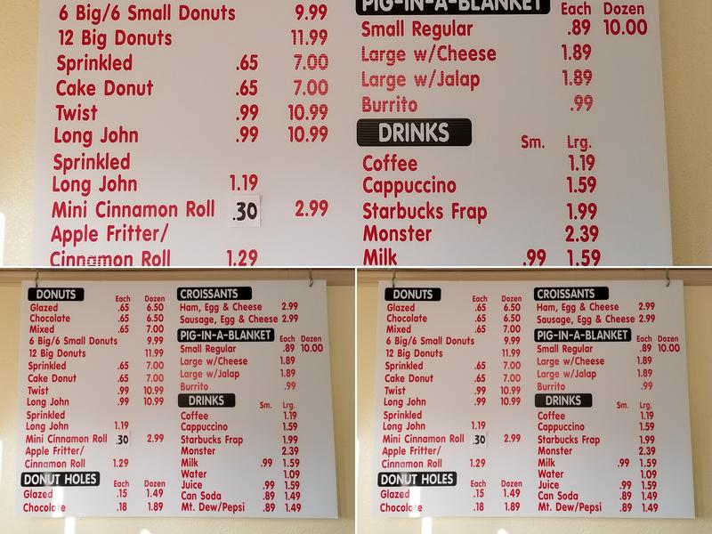 Delight Donuts Menu