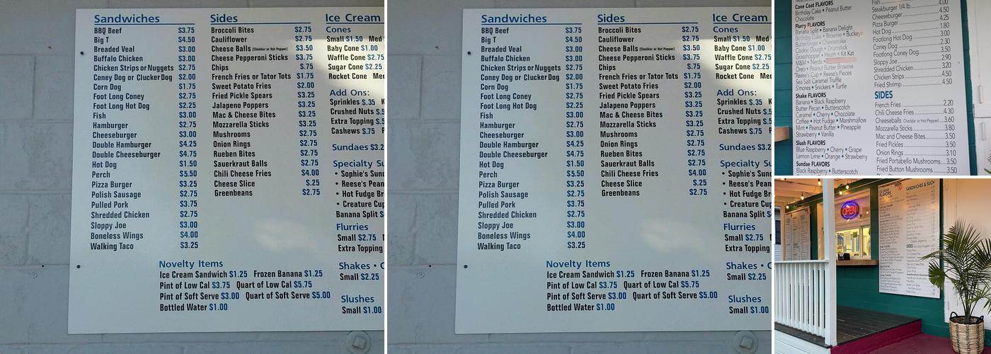 Jolly Dipper Menu