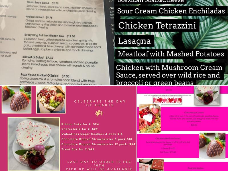 Raspberries n Creme (TM) Menu