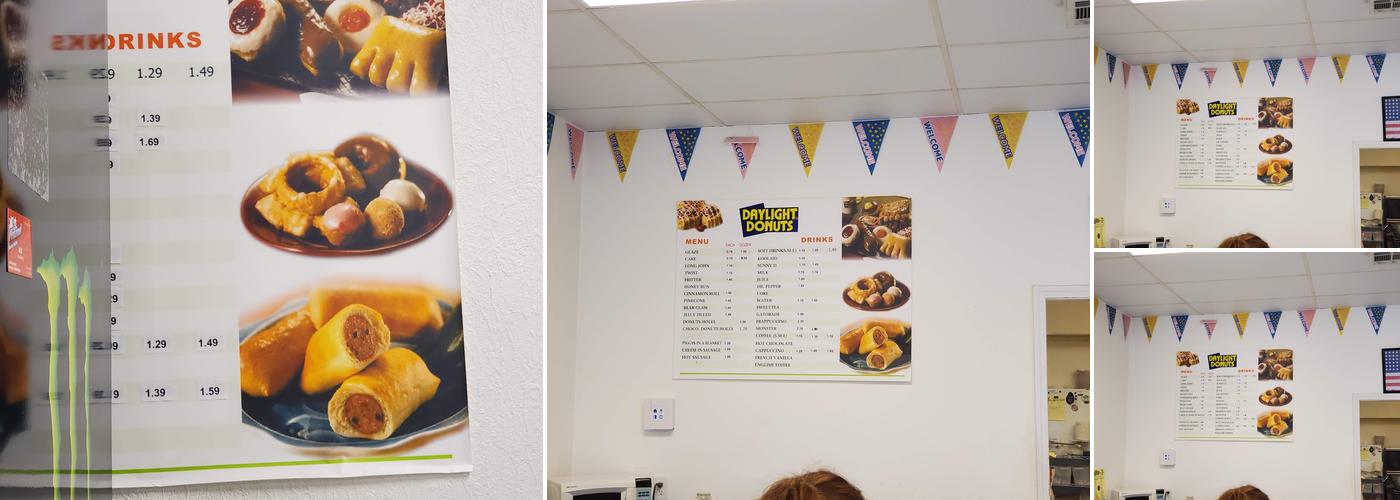 Daylight Donuts Menu