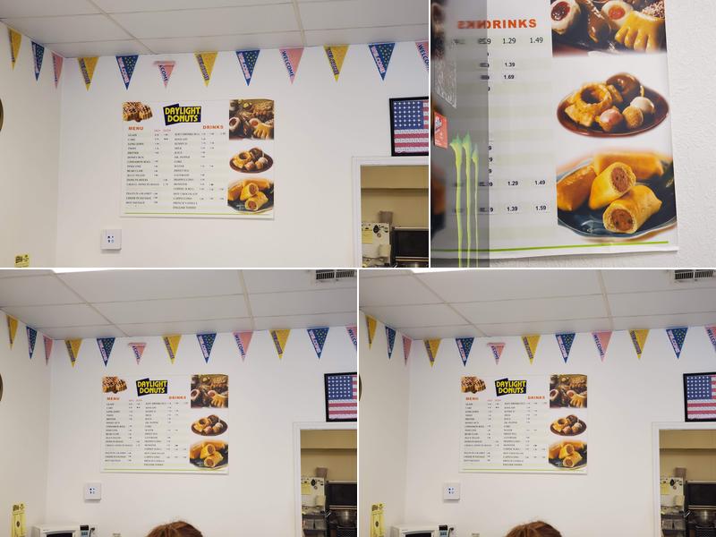 Daylight Donuts Menu