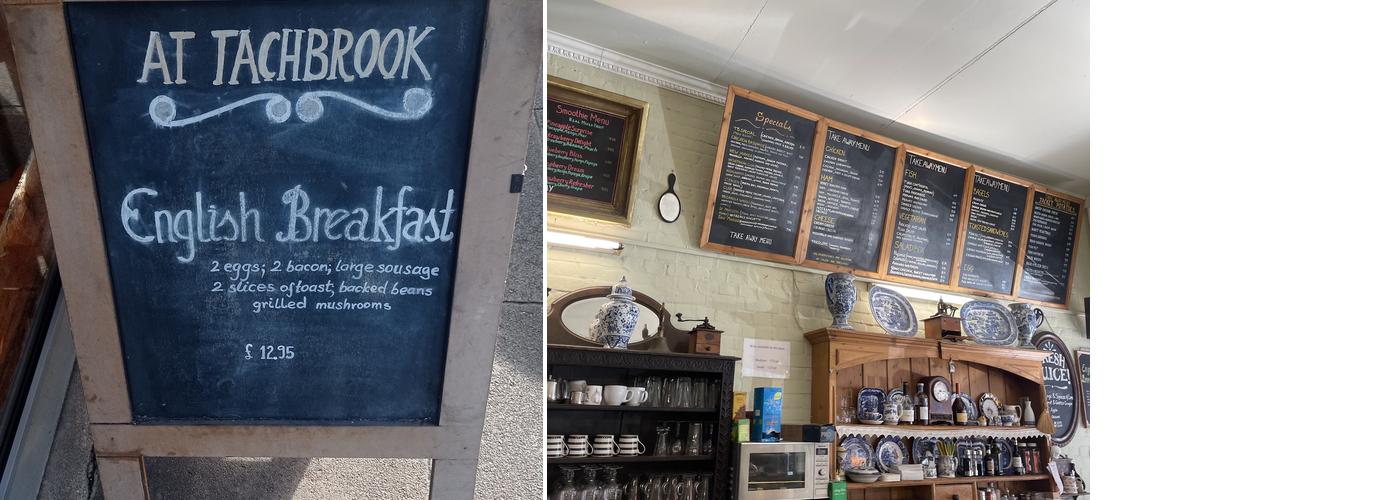 Tachbrook Bakery, Patisserie & Coffee Shop. Menu