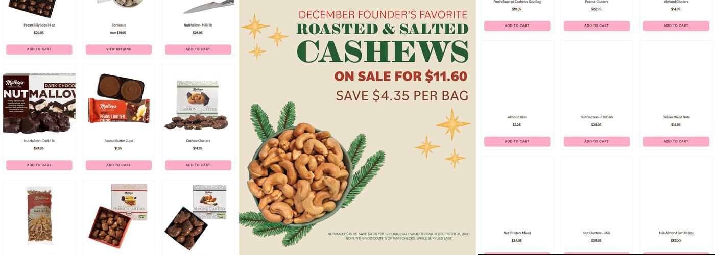 Malley's Chocolates Headquarters Menu