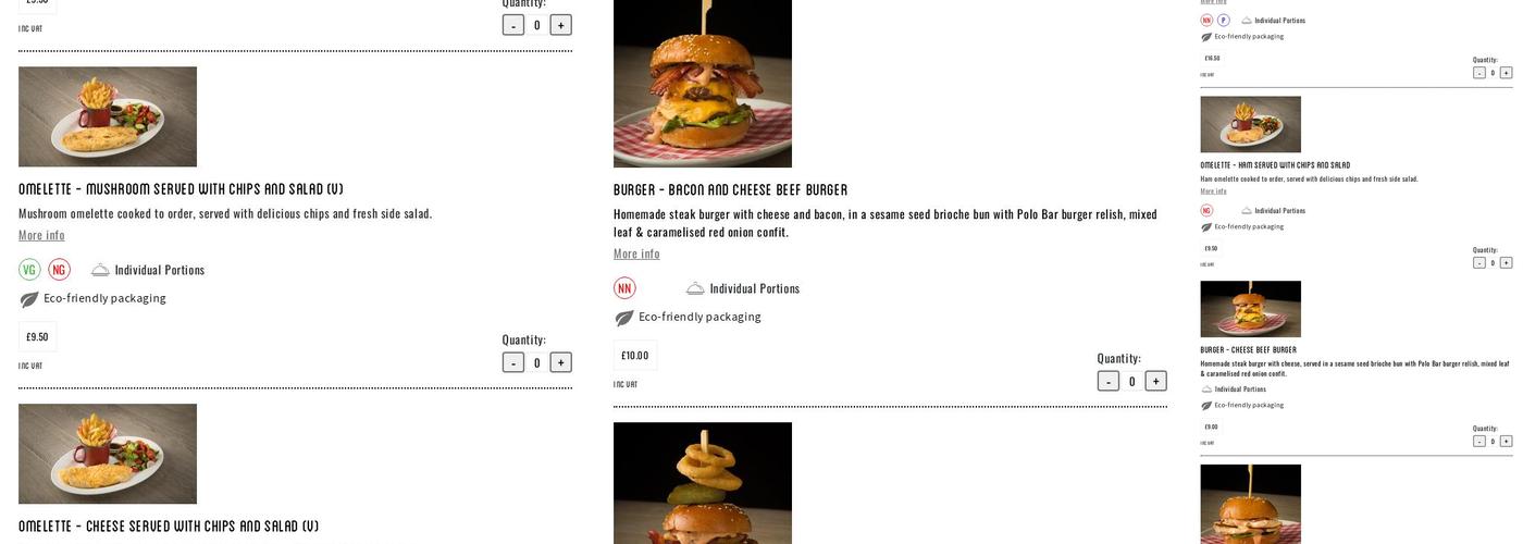 Polo Bar - 24hr Great British Café Menu