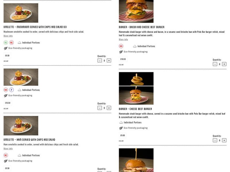 Polo Bar - 24hr Great British Café Menu