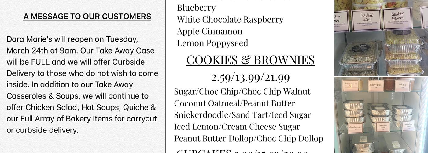 Dara Maries Menu