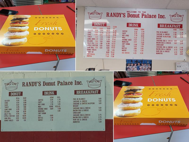 Donuts Palace Menu