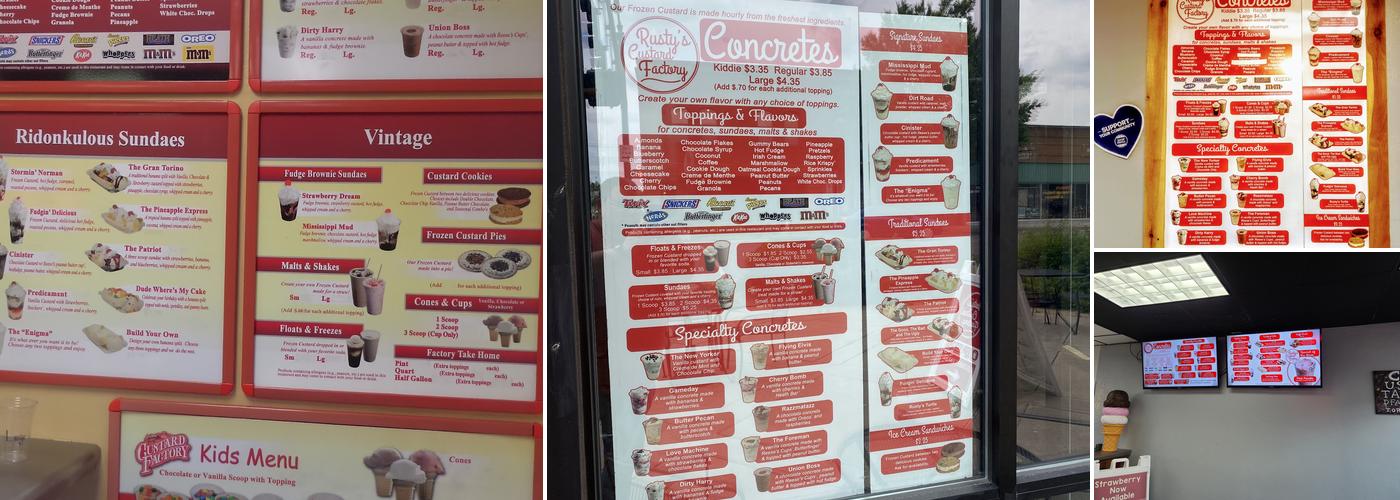 Custard Factory Menu