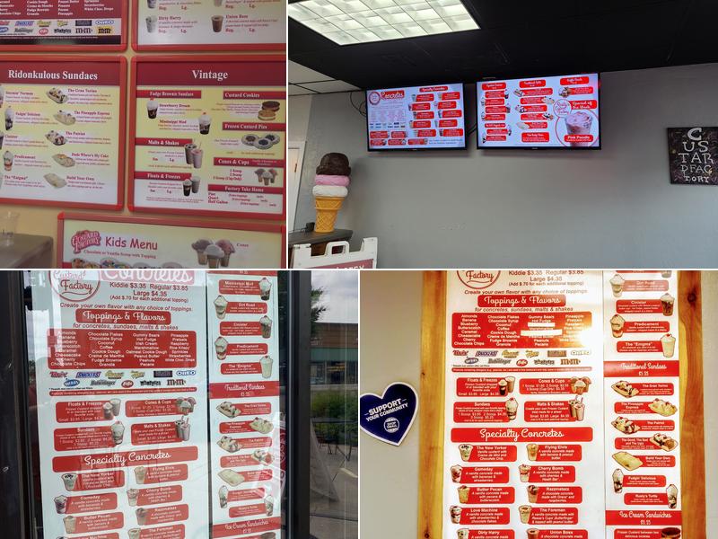 Custard Factory Menu