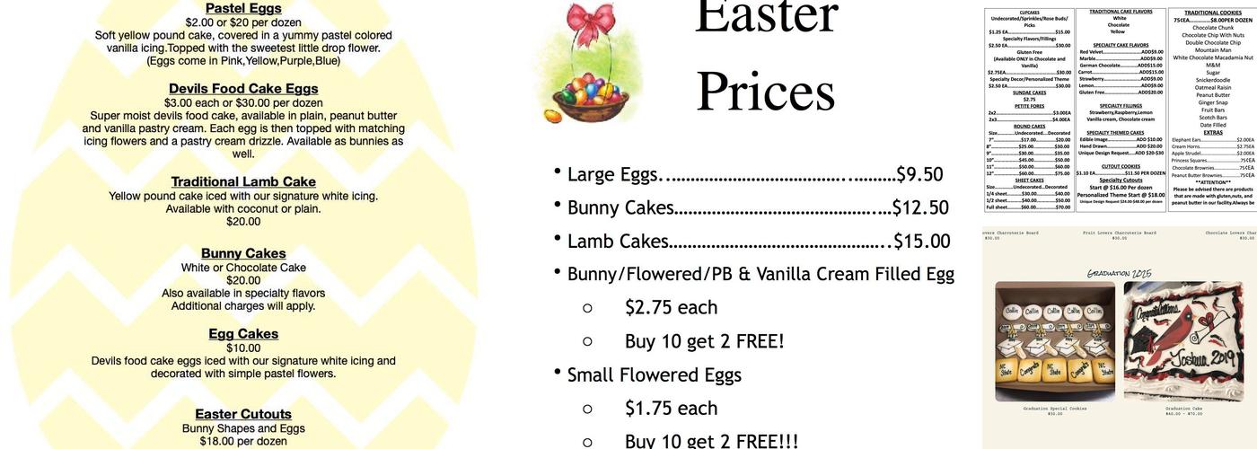 Buckeye Bakery Menu