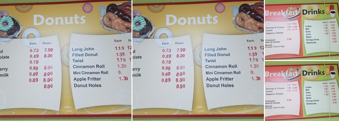 J's Donuts Menu
