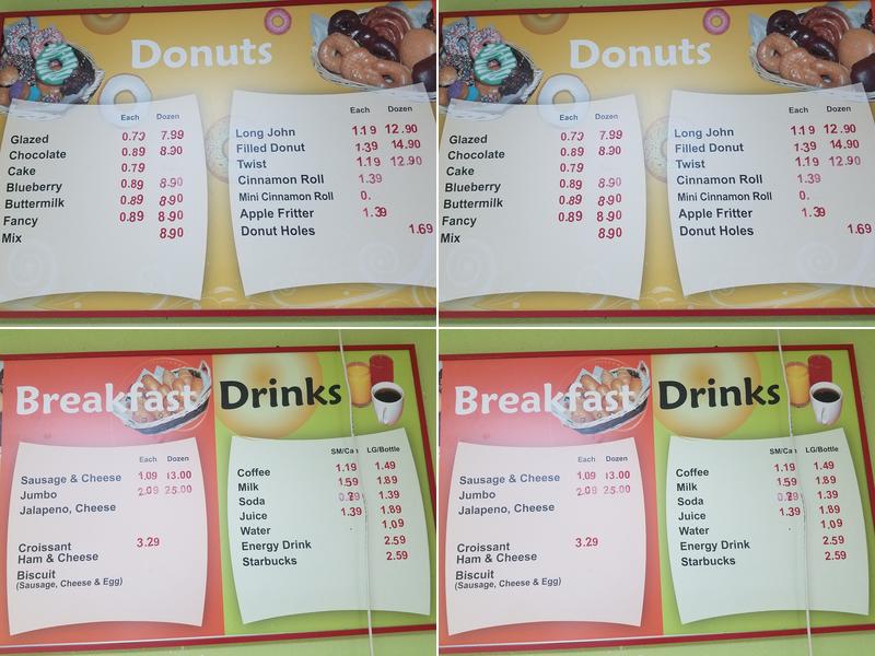 J's Donuts Menu