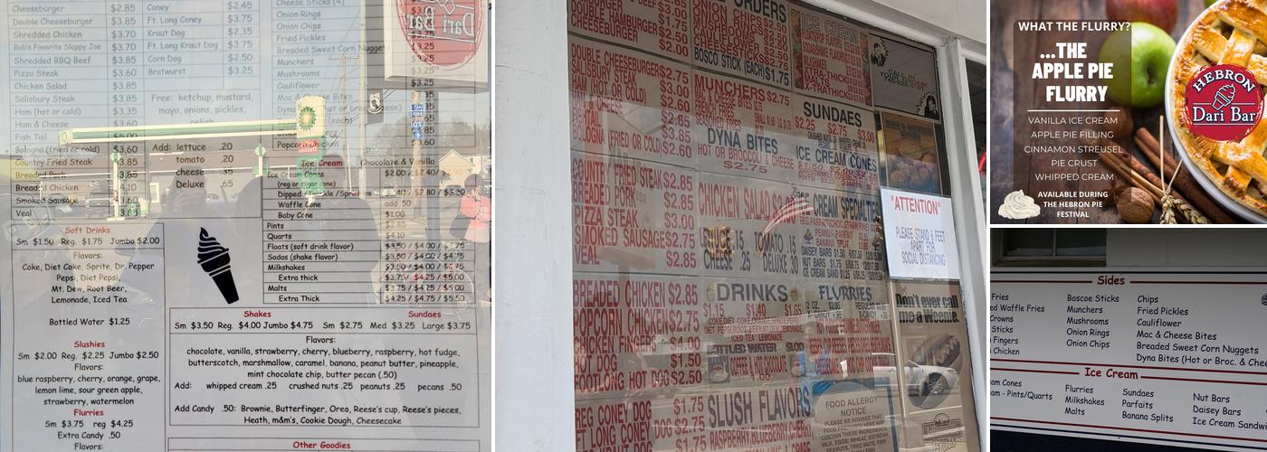 Hebron Dari Bar Menu