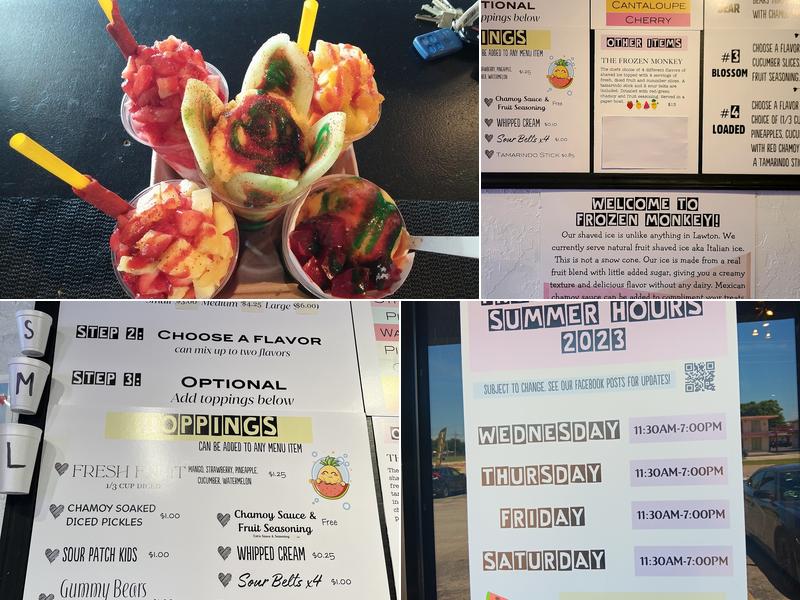 Frozen Monkey LLC Menu