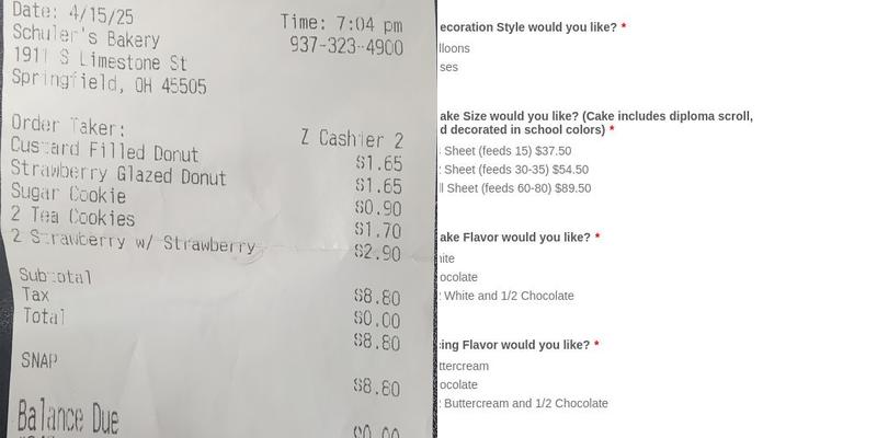 Schuler's Bakery Menu