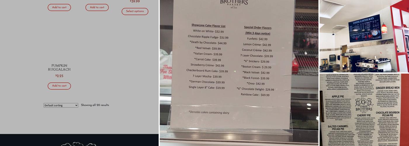 Three Brothers Bakery Menu