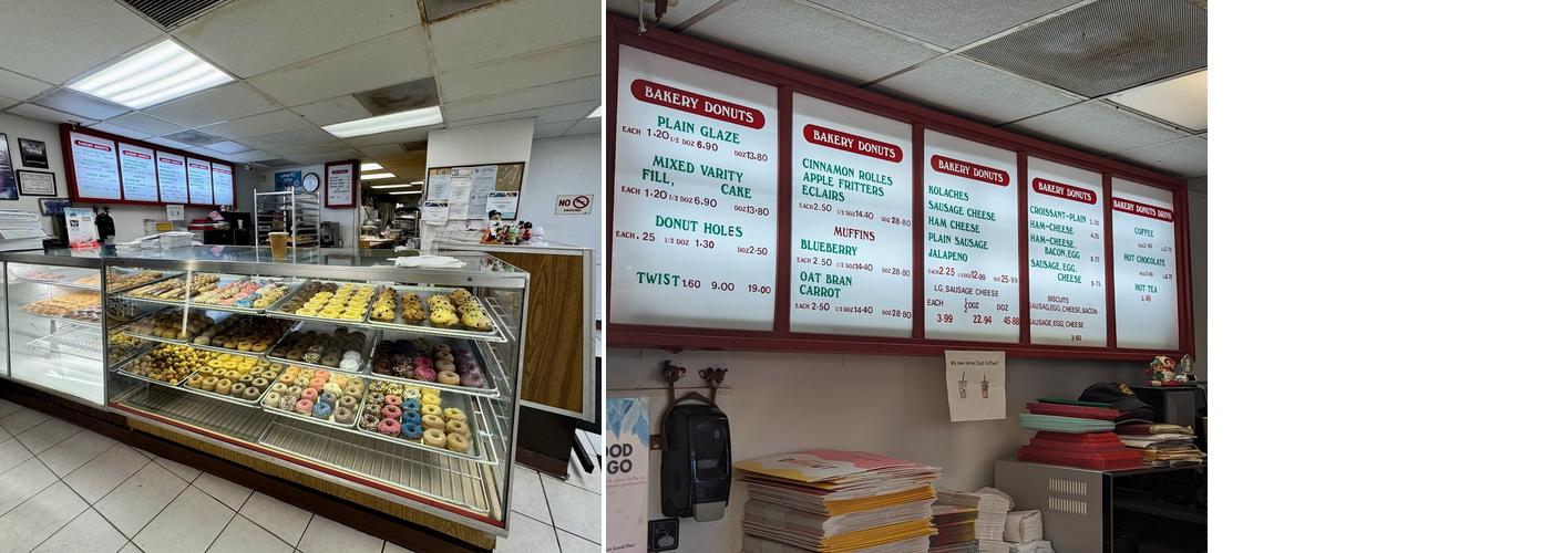 Bakery Donuts Menu