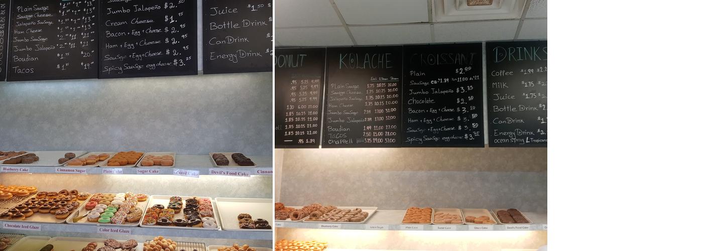 Max Donuts Menu
