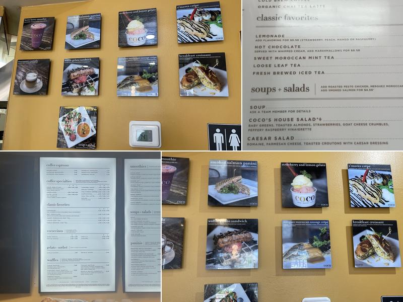 Coco Crepes & Coffee Menu