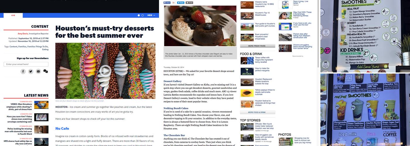 Nu Ice and Drinks Menu