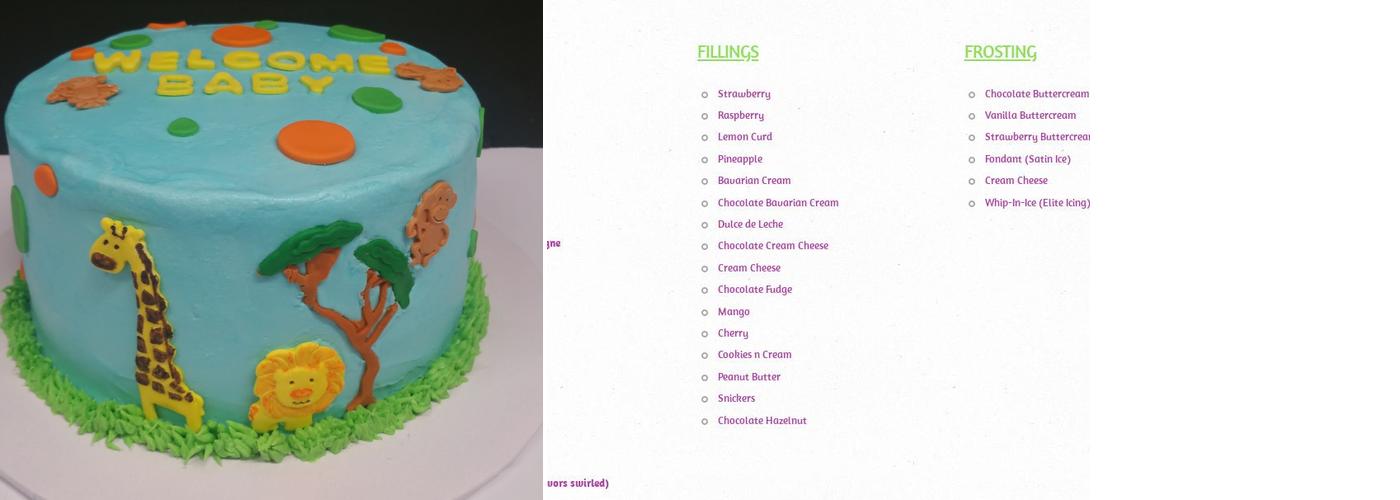 Cosmic Cakery Menu
