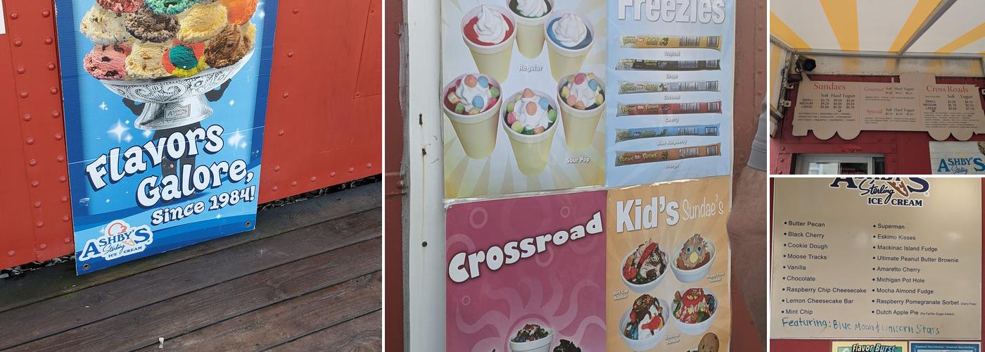 Whistle Stop Ice Cream Caboose Menu