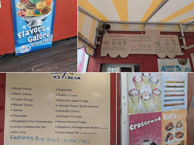 Whistle Stop Ice Cream Caboose Menu