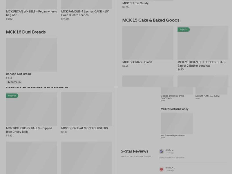 La Duni Baking Studio Menu