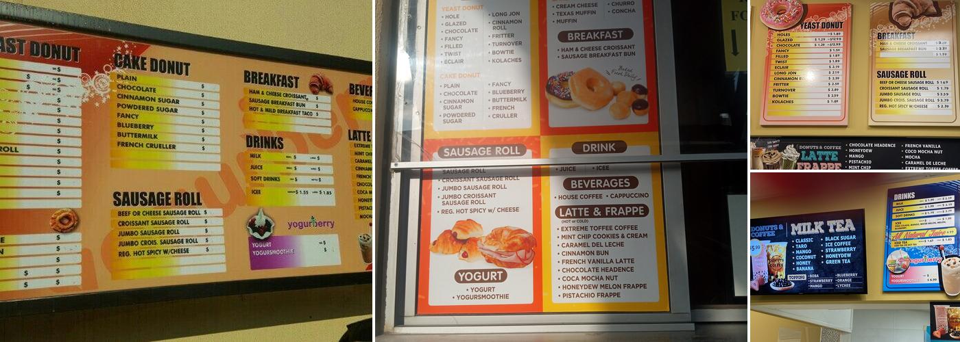 Donuts-N-Coffee Menu