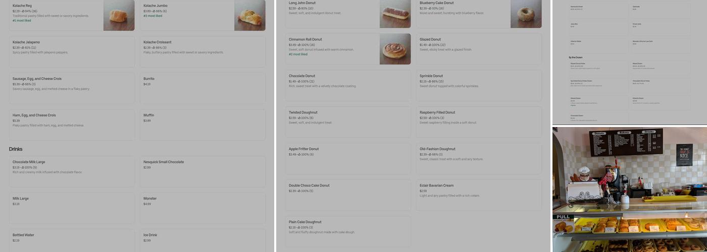 Forest Donuts Menu