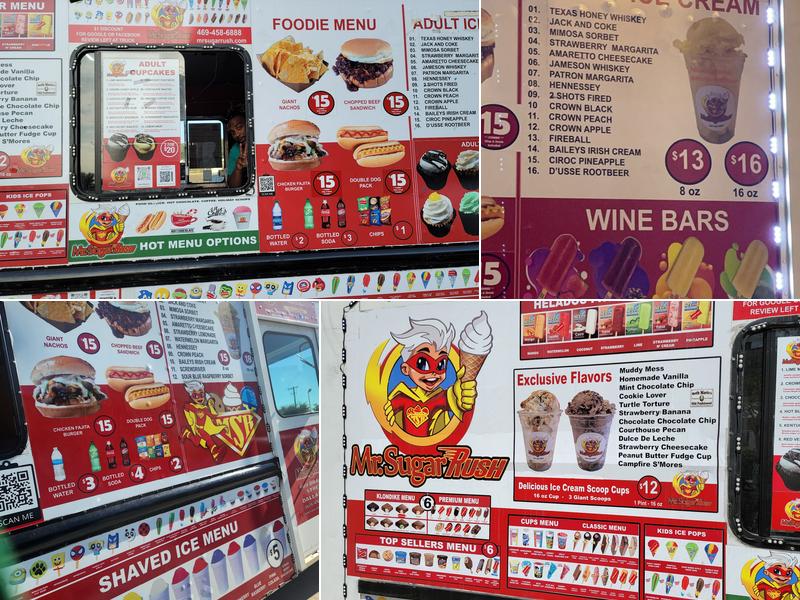 Mr. Sugar Rush Menu