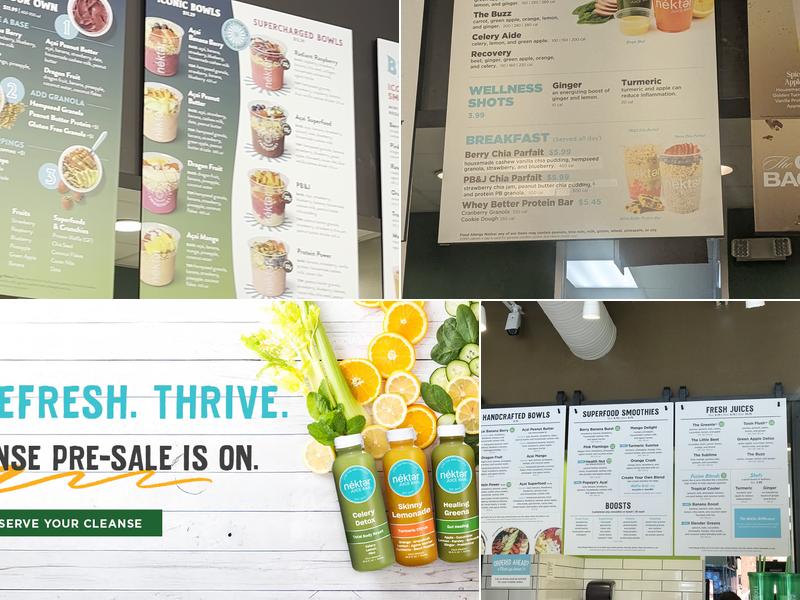 Nekter Juice Bar Menu