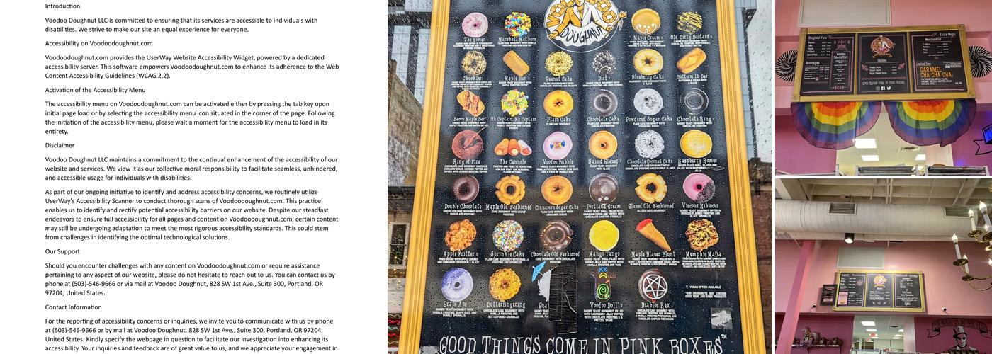 Voodoo Doughnut Menu
