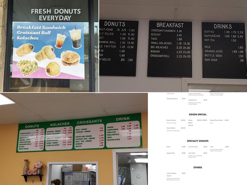 Master Donuts Menu