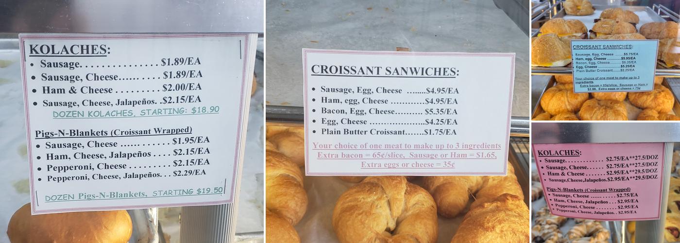 K C Donut Store Menu