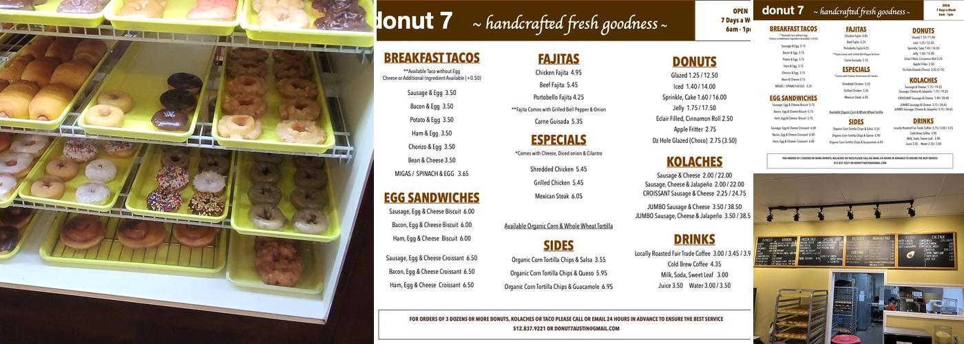 Donut 7 Menu