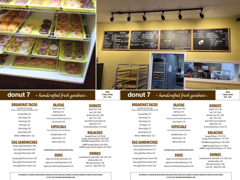 Donut 7 Menu