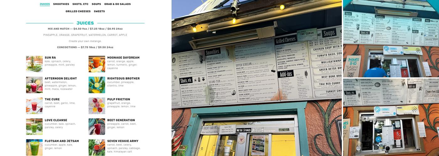 Soup Peddler Real Food & Juice Bar Menu