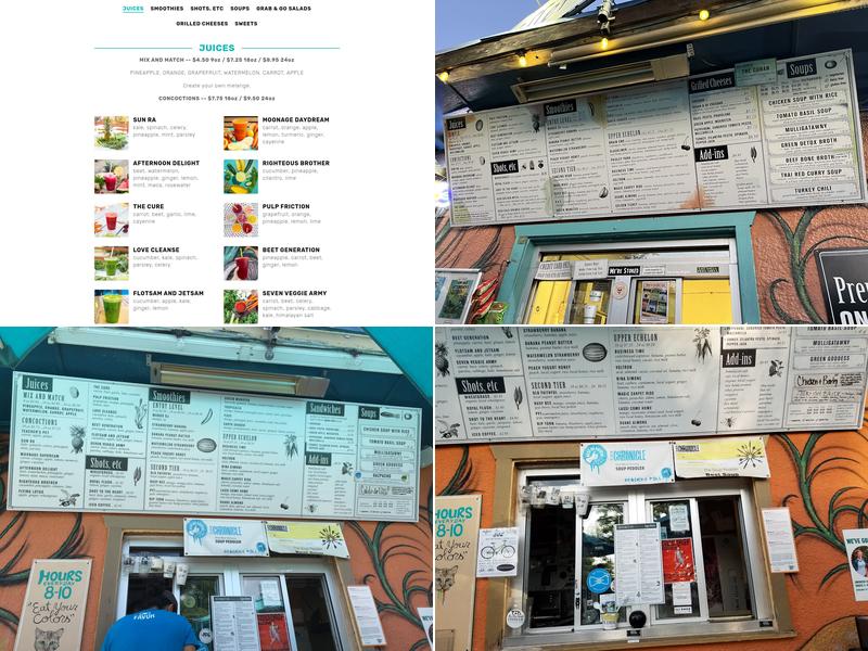 Soup Peddler Real Food & Juice Bar Menu