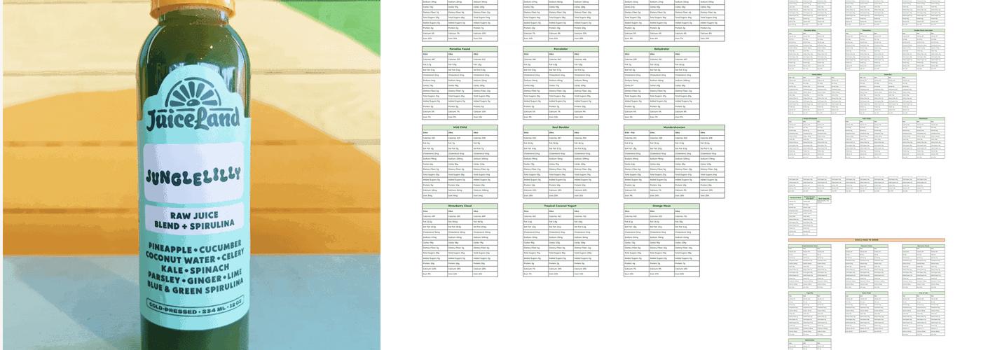 JuiceLand Menu