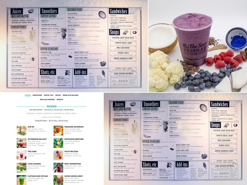 Soup Peddler Real Food & Juice Bar Menu