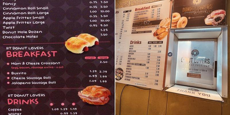 Donuts lovers Menu