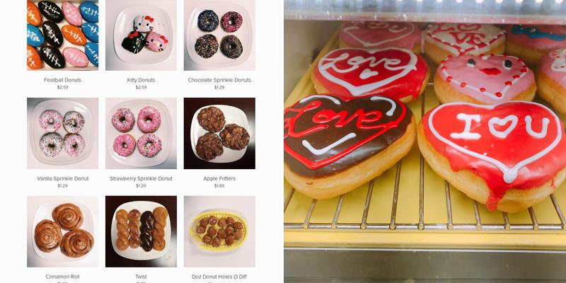 Terry's Donut Menu