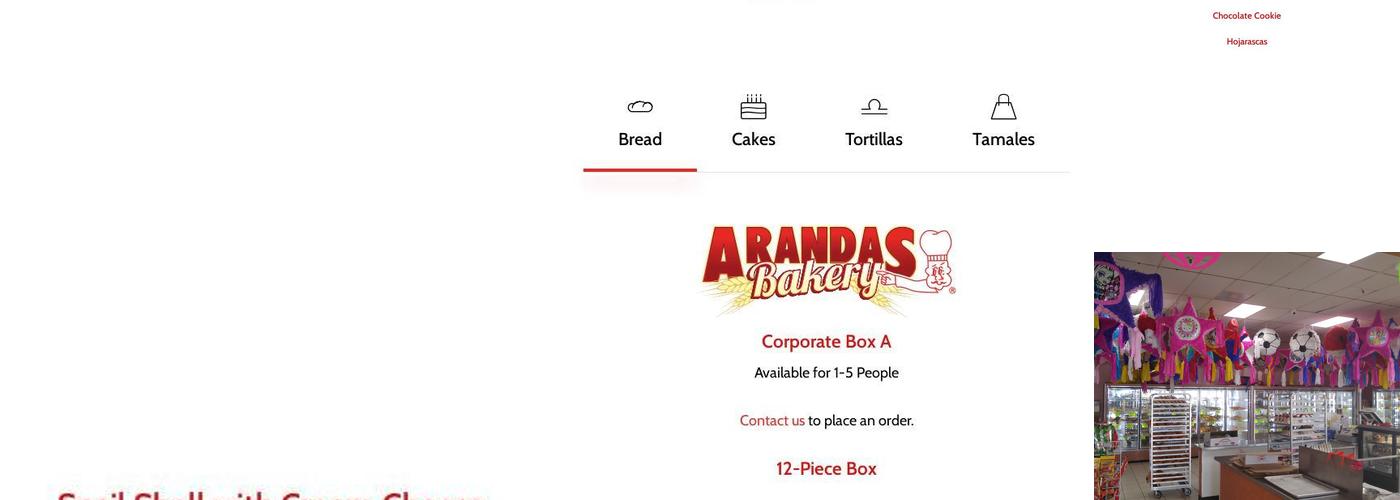 Arandas Bakery #5 Menu